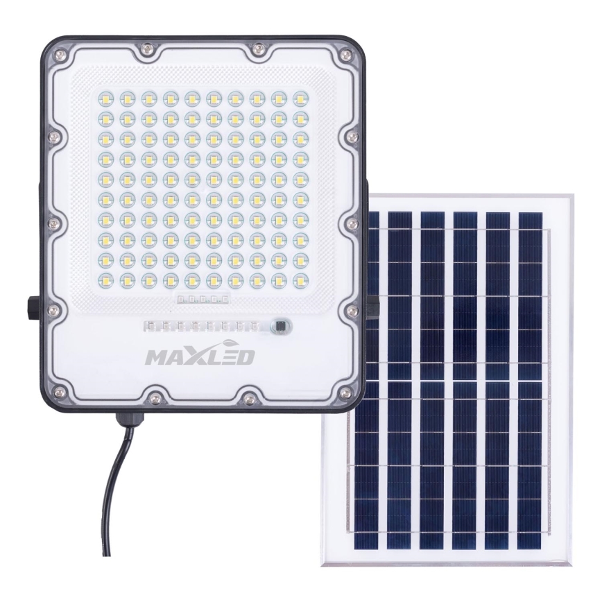 LED Spoljašnji prigušivi solarni reflektor LED/100W/3,2V 4500K IP65 crno + Daljinski upravljač