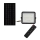 LED Spoljašnji prigušivi solarni reflektor LED/10W/3,2V IP65 4000K crno + Daljinski upravljač