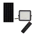 LED Spoljašnji prigušivi solarni reflektor LED/10W/3,2V IP65 6400K crno + Daljinski upravljač