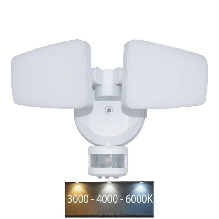 LED Spoljašnji reflektor sa senzorom LED/24W/230V 3000/4000/6000K IP54 bela