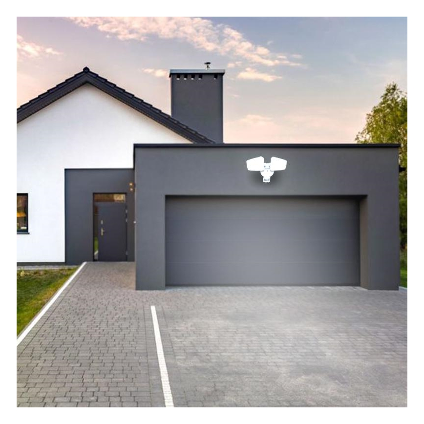 LED Spoljašnji reflektor sa senzorom LED/24W/230V 3000/4000/6000K IP54 bela
