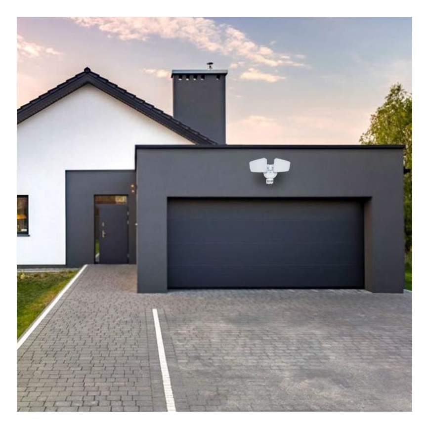 LED Spoljašnji reflektor sa senzorom LED/24W/230V 3000/4000/6000K IP54 bela