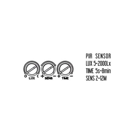 LED Spoljašnji reflektor sa senzorom LED/24W/230V 3000/4000/6000K IP54 bela