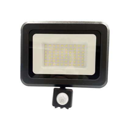 LED Spoljašnji reflektor sa senzorom LED/50W/230V 4000K IP44 crno