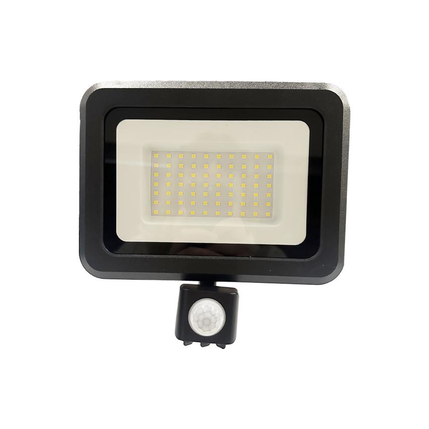 LED Spoljašnji reflektor sa senzorom LED/50W/230V 4000K IP44 crno