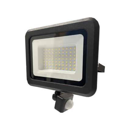 LED Spoljašnji reflektor sa senzorom LED/50W/230V 4000K IP44 crno