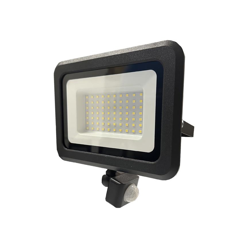 LED Spoljašnji reflektor sa senzorom LED/50W/230V 4000K IP44 crno