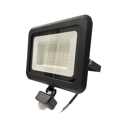 LED Spoljašnji reflektor sa senzorom LED/50W/230V 4000K IP44 crno