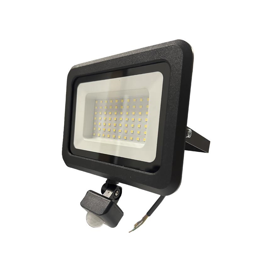 LED Spoljašnji reflektor sa senzorom LED/50W/230V 4000K IP44 crno