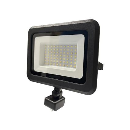 LED Spoljašnji reflektor sa senzorom LED/50W/230V 4000K IP44 crno
