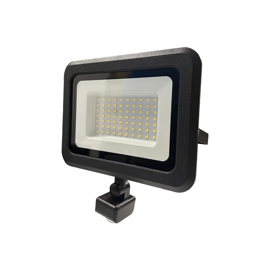 LED Spoljašnji reflektor sa senzorom LED/50W/230V 4000K IP44 crno