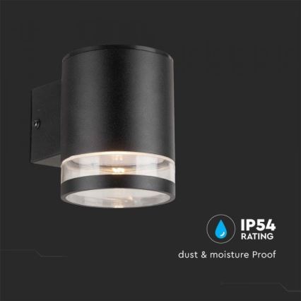 LED Spoljašnji solarna zidna lampa LED/1W/3,7V 3000K IP54 crno