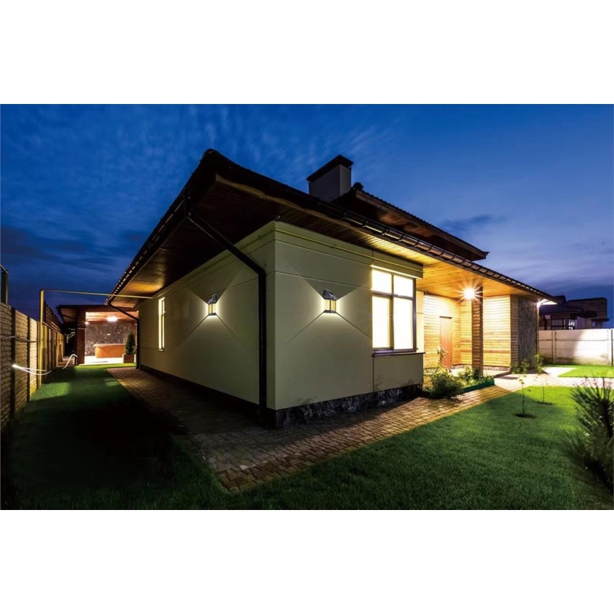 LED Spoljašnji solarna zidna Lampa sa senzorom LED/1W/230V 1200mAh IP65