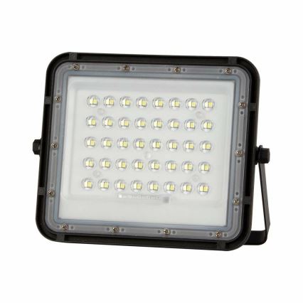 LED Spoljašnji prigušivi solarni reflektor LED/10W/3,2V IP65 4000K crno + Daljinski upravljač