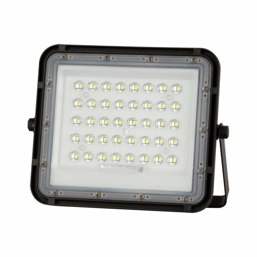 LED Spoljašnji prigušivi solarni reflektor LED/10W/3,2V IP65 4000K crno + Daljinski upravljač