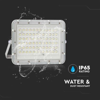 LED Spoljašnji prigušivi solarni reflektor LED/15W/3,2V IP65 6400K bela + Daljinski upravljač