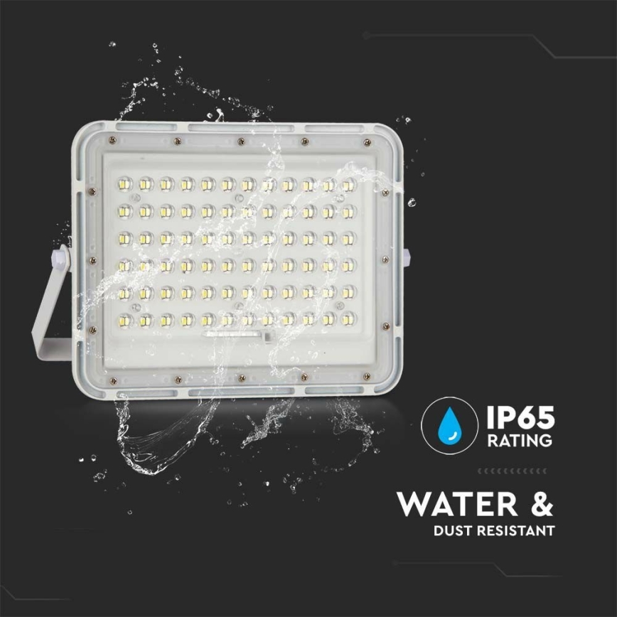 LED Spoljašnji prigušivi solarni reflektor LED/15W/3,2V IP65 6400K bela + Daljinski upravljač