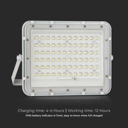 LED Spoljašnji prigušivi solarni reflektor LED/15W/3,2V IP65 6400K bela + Daljinski upravljač
