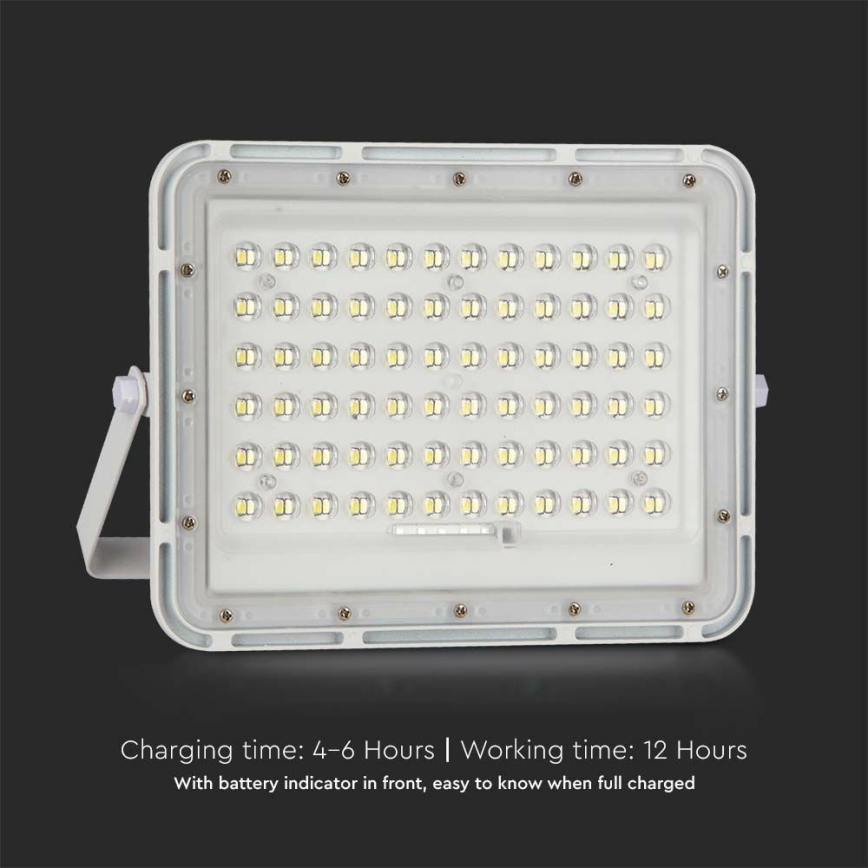 LED Spoljašnji prigušivi solarni reflektor LED/15W/3,2V IP65 6400K bela + Daljinski upravljač