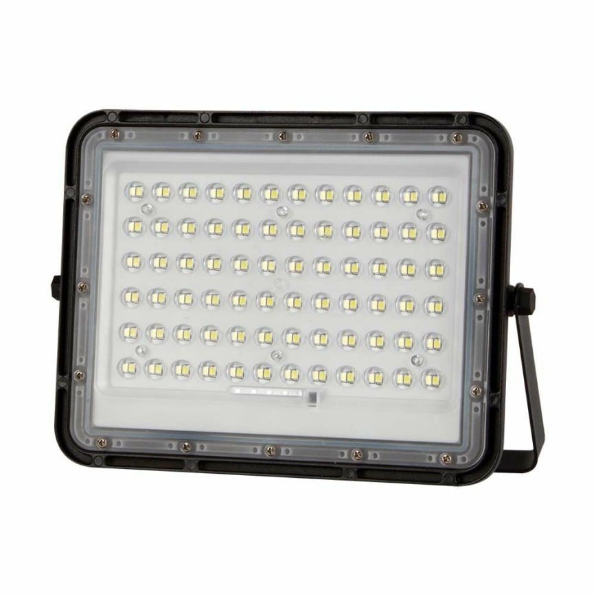 LED Spoljašnji prigušivi solarni reflektor LED/15W/3,2V IP65 6400K crno + Daljinski upravljač