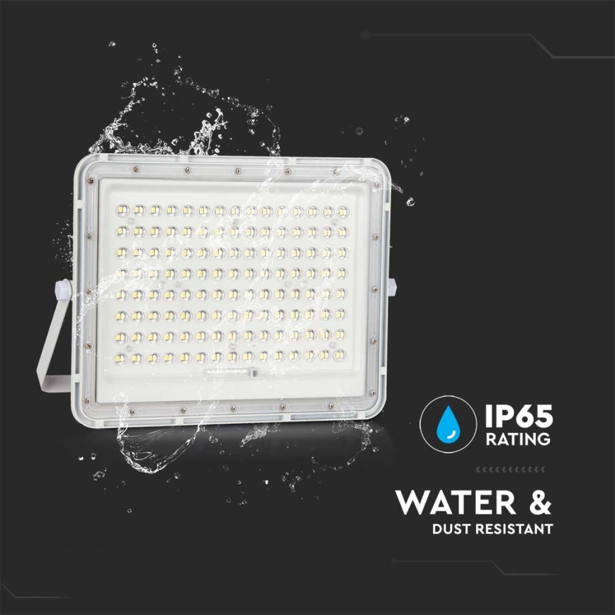 LED Spoljašnji solarni reflektor LED/20W/3,2V 6400K bela IP65 + Daljinski upravljač