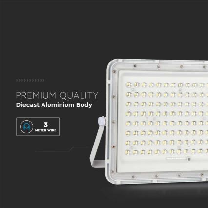 LED Spoljašnji solarni reflektor LED/20W/3,2V 6400K bela IP65 + Daljinski upravljač