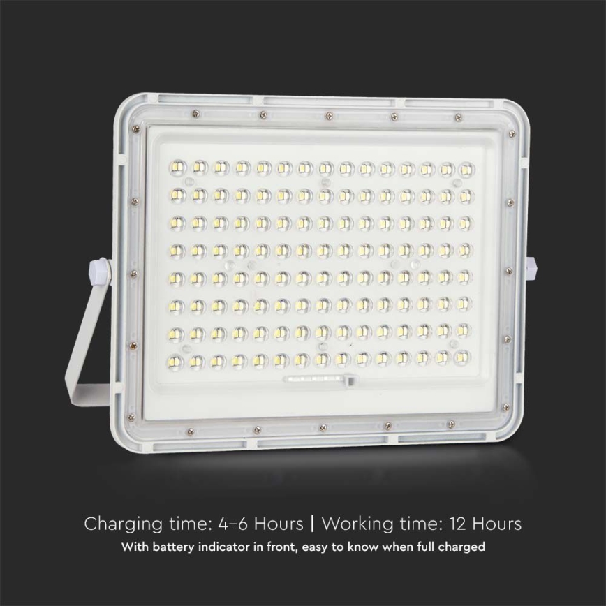 LED Spoljašnji solarni reflektor LED/20W/3,2V 6400K bela IP65 + Daljinski upravljač