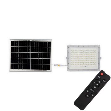 LED Spoljašnji solarni reflektor LED/20W/3,2V 6400K bela IP65 + Daljinski upravljač