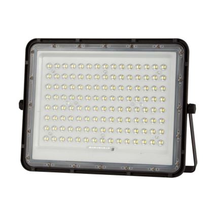 LED Spoljašnji solarni reflektor LED/20W/3,2V 6400K crno IP65 + Daljinski upravljač