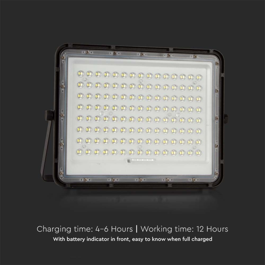 LED Spoljašnji solarni reflektor LED/20W/3,2V 6400K crno IP65 + Daljinski upravljač