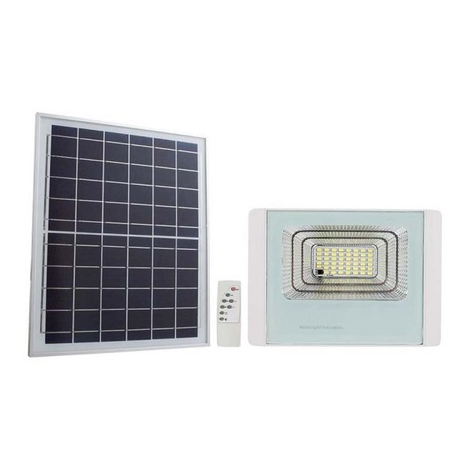 LED Spoljašnji solarni reflektor LED/20W/3,2V IP65 4000K + Daljinski upravljač