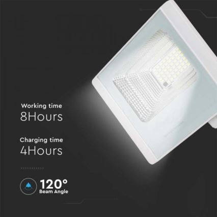 LED Spoljašnji solarni reflektor LED/20W/3,2V IP65 4000K + Daljinski upravljač