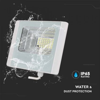 LED Spoljašnji solarni reflektor LED/20W/3,2V IP65 4000K + Daljinski upravljač