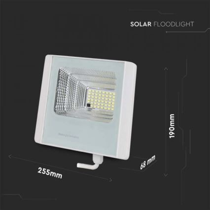 LED Spoljašnji solarni reflektor LED/20W/3,2V IP65 4000K + Daljinski upravljač