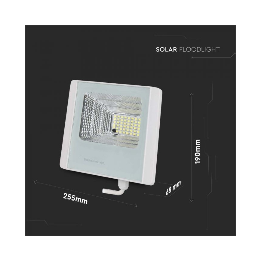 LED Spoljašnji solarni reflektor LED/20W/3,2V IP65 4000K + Daljinski upravljač