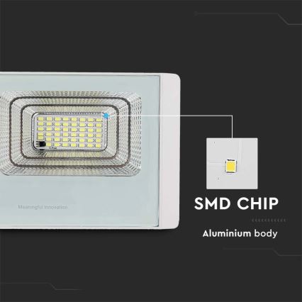 LED Spoljašnji solarni reflektor LED/20W/3,2V IP65 6400K + Daljinski upravljač