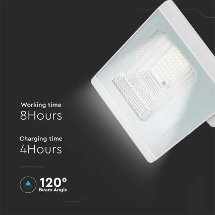 LED Spoljašnji solarni reflektor LED/20W/3,2V IP65 6400K + Daljinski upravljač