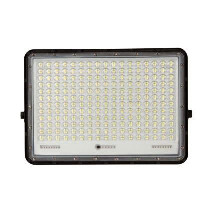 LED Spoljašnji solarni reflektor LED/30W/3,2V 4000K crno IP65 + Daljinski upravljač