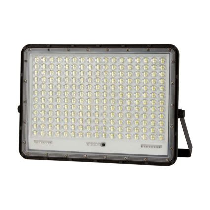 LED Spoljašnji solarni reflektor LED/30W/3,2V 4000K crno IP65 + Daljinski upravljač