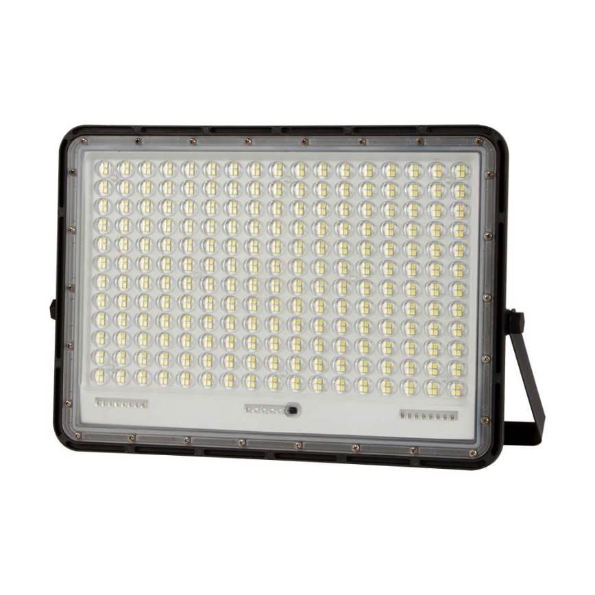 LED Spoljašnji solarni reflektor LED/30W/3,2V 4000K crno IP65 + Daljinski upravljač