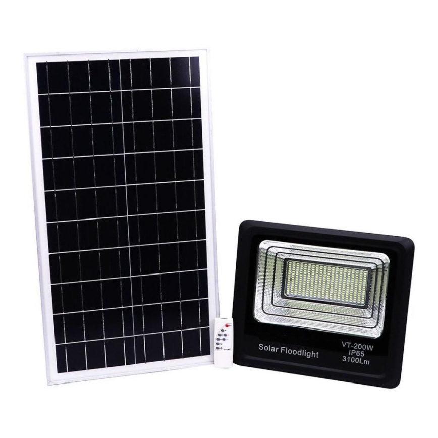 LED Spoljašnji solarni reflektor LED/40W/10V IP65 6000K + Daljinski upravljač