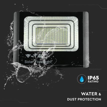 LED Spoljašnji solarni reflektor LED/40W/10V IP65 6000K + Daljinski upravljač