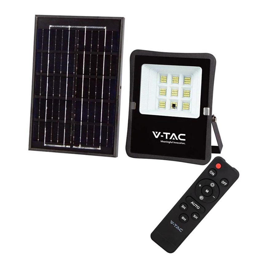 LED Spoljašnji solarni reflektor LED/6W/3,2V 4000K IP65 5000 mAh + Daljinski upravljač