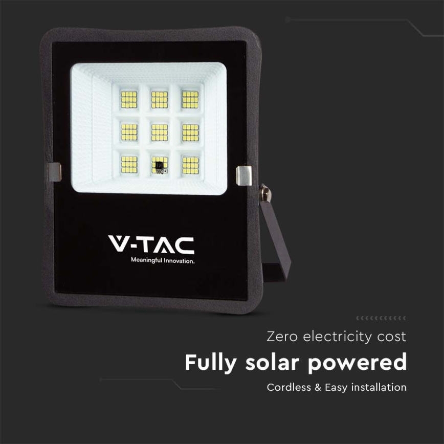 LED Spoljašnji solarni reflektor LED/6W/3,2V 4000K IP65 5000 mAh + Daljinski upravljač