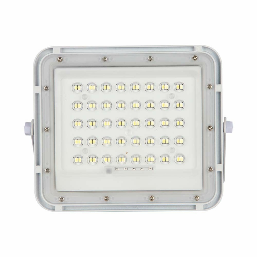 LED Spoljašnji prigušivi solarni reflektor LED/6W/3,2V IP65 4000K bela + Daljinski upravljač