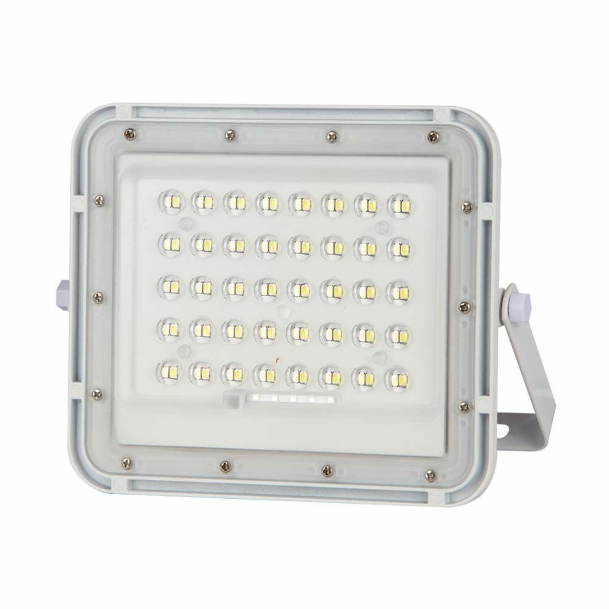 LED Spoljašnji prigušivi solarni reflektor LED/6W/3,2V IP65 4000K bela + Daljinski upravljač