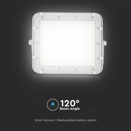 LED Spoljašnji prigušivi solarni reflektor LED/6W/3,2V IP65 4000K bela + Daljinski upravljač