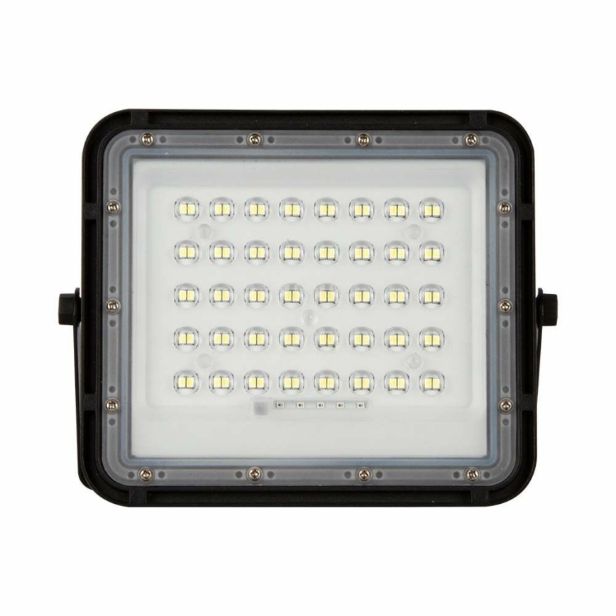 LED Spoljašnji prigušivi solarni reflektor LED/6W/3,2V IP65 4000K crno + Daljinski upravljač