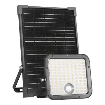 LED Spoljašnji solarni reflektor sa senzorom LED/30W/6,4V IP65 3000/4000K + Daljinski upravljač