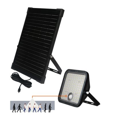 LED Spoljašnji solarni reflektor sa senzorom LED/30W/6,4V IP65 3000/4000K + Daljinski upravljač
